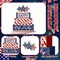 4 Pcs Patriotic Tiered Tray Decor, Farmhouse 4th of July Table Wooden Sign Rustic Red White Blue Block Stack Decorations for Home Fireplace Mantel Memorial Day (Independence Day Happy)
